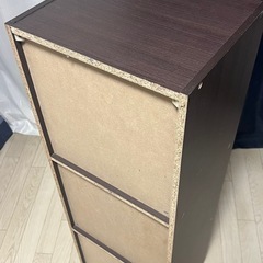 鍵付き3段収納棚(鍵3つ・ローラー付き)の画像