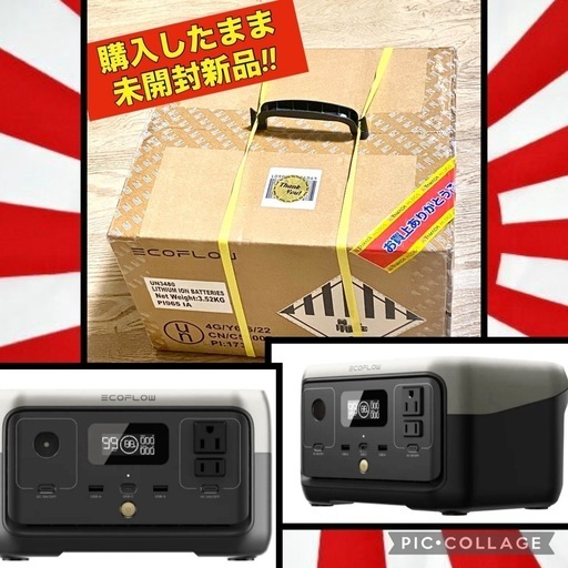 発電機EcoFlow ポータブル電源  2 容量256Wh 定格出力300W