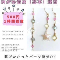 基本のめがね留め　ワンコイン！