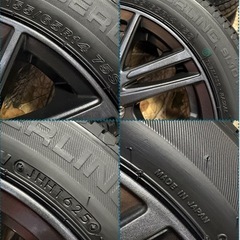 ⑭155/65R14新品タイヤ4本と中古美品ホイールとナット付きの画像