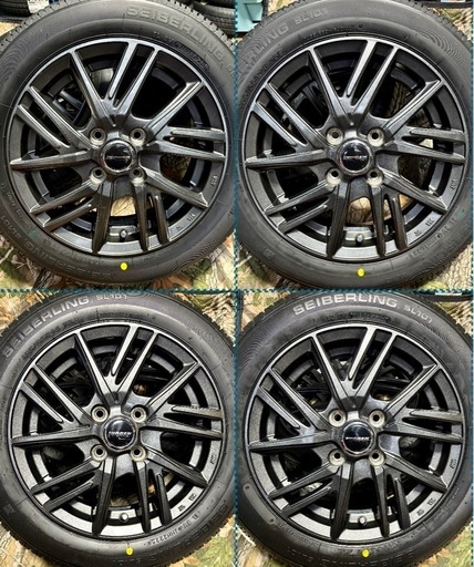 「商談中」⑭155/65R14新品タイヤ4本と中古美品ホイールとナット付き