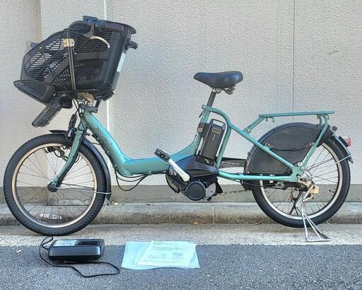地域限定送料無料　アンジェリーノプティット　三人乗り　緑　神戸市　電動自転車 地域限定送料無料 アンジェリーノプティット 子供乗せ 青系 神戸