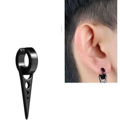 両耳用/三角形イヤーカフ（新品）ブラックの画像