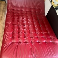 値下［超美品］ニトリ ソファベッド Nシールド 赤 ニトリ Nシールド ソファベッド【販売終了まであと20日