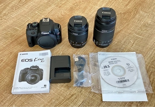 Canon デジタル一眼レフカメラ EOS Kiss X7 ダブルズームキット　プラス望遠レンズ