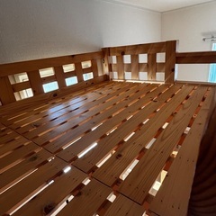 木製ロフトベッドの画像
