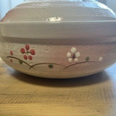 花柄 土鍋の画像