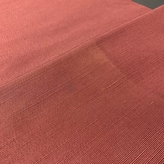 一重　名古屋帯　正絹?　くすみ紫エンジ ユーズド　#123-04の画像