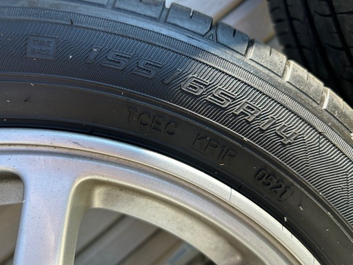 軽四用155/65-14&DAIHATSU純正アルミ 4本セット