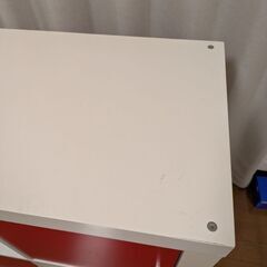 IKEA イケア カラーボックス BOX 棚 収納 赤✕白の画像