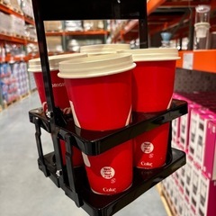 コストコに最適！　ドリンクホルダー　6本　レッド　新品未使用の画像