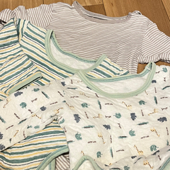【あげます！】ベビー肌着 ロンパース 夏用5着+秋冬用3着の画像