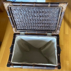 アンティークラタン籐収納BOX(大)の画像