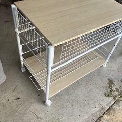 美品　タイヤ付き　ラック　棚　シェルフの画像