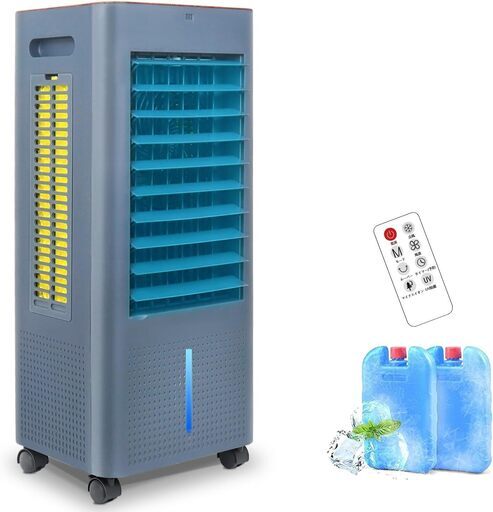 冷風扇 冷風扇 冷風扇風機 【3方向で吸水し冷感UP】LED液晶画面 8L大