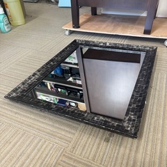 【超美品‼️】ニトリ 大型サイズ ウォールミラー 壁掛け 鏡 モザイク柄 ブラック♪の画像