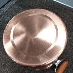 パスタ鍋  寸胴鍋  純銅   銅鍋  21.5cm  蓋なしの画像