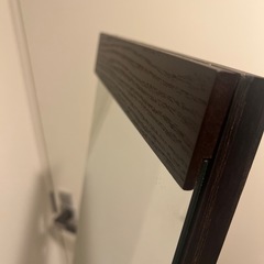 全身鏡　ウッド調の画像