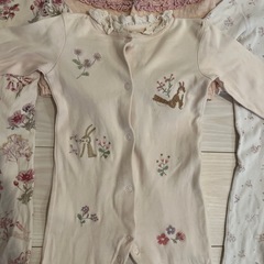 女の子用長袖ロンパース6点セット 3枚からバラ売り可の画像