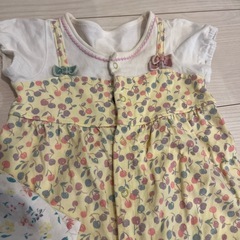 女の子用半袖ロンパース 3枚組の画像