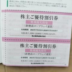 新穂高ロープウェイ割引券2枚　4名様分の画像