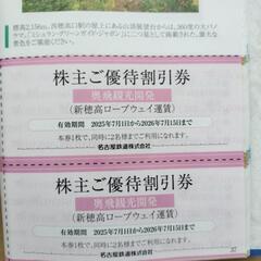 ①   新穂高ロープウェイ割引券2枚　4名様分の画像
