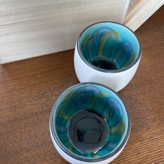 ACTUS オシャレな美濃焼 マーブル急須＆湯飲み2Ｐ ギフトセットの画像