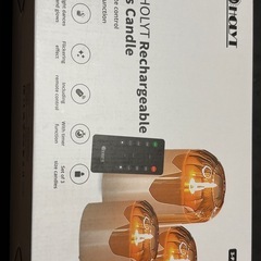 新品　充電式　キャンドルライト　3個セット　LEDの画像