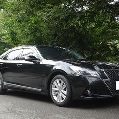 車検満タン クラウンハイブリッド アスリートG 実走行 衝突軽減ブレーキ レーダークルーズ HDDナビ フルセグTV Bluetooth バックモニター スマートキー 黒本革シート シートヒーター シートクーラー HID ETCの画像