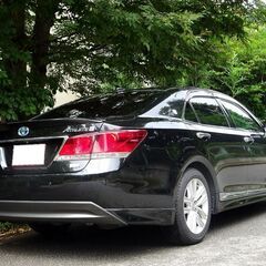 車検満タン クラウンハイブリッド アスリートG 実走行 衝突軽減ブレーキ レーダークルーズ HDDナビ フルセグTV Bluetooth バックモニター スマートキー 黒本革シート シートヒーター シートクーラー HID ETCの画像