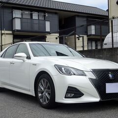 車検満タン クラウンハイブリッド 後期 アスリートS レーダークルーズ 衝突軽減ブレーキ ナビ フルセグTV Bluetooth バックモニター スマートキー シートヒーター LEDライト LEDフォグ ETCの画像