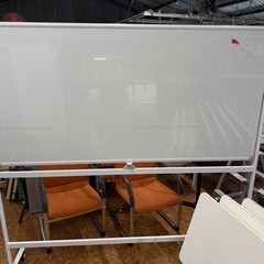 未使用 ホーローホワイトボード 脚付き 両面 1800×900mm マグネット対応 OC-WBH1890R2 白板の画像