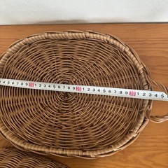 ラタン風 フードカバー トレイ バスケットの画像