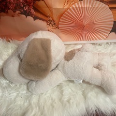スヌーピー 大きめのぬいぐるみ ナチュラルカラーの画像