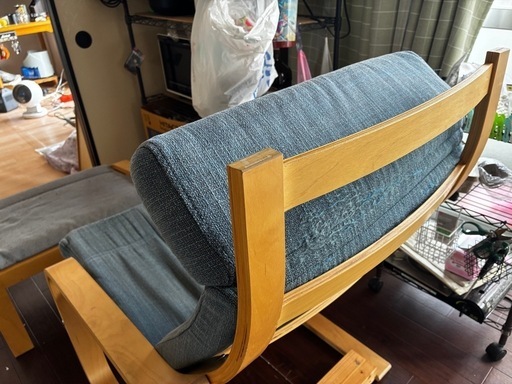 【美品】IKEA ポエング　オットマン付き　二脚セット 引き取り 尼崎・宝塚・西宮近辺】IKEA初期ポエング オットマン