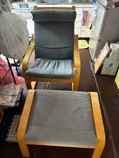 【美品】IKEA ポエング　オットマン付き　二脚セット IKEA 椅子 ポエング 家具の中古が安い！激安で譲ります・無料で