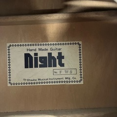 A 2508-032 Night アコースティックギター 弦なし 20フレット キズ汚れ有りの画像