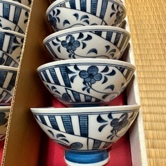 《昭和レトロ》　飯碗　10個セット　箱ありの画像