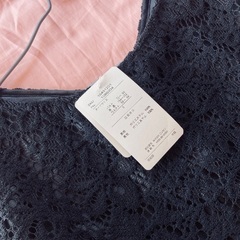 タグ付未使用　総レースブラックドレスの画像