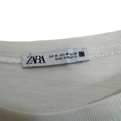 【ザラ】 ホワイト フリル裾 Tシャツ カットソー Mの画像