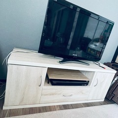 ホワイト木目調 テレビ台 テレビボードの画像