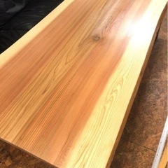 新品 激安 205cm×75cm 無垢 一枚板ダイニングテーブル 近場無料配送出来ます。の画像