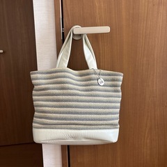 編み込み&レザー　バッグの画像