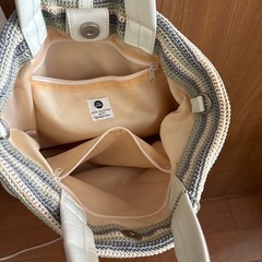 編み込み&レザー　バッグの画像