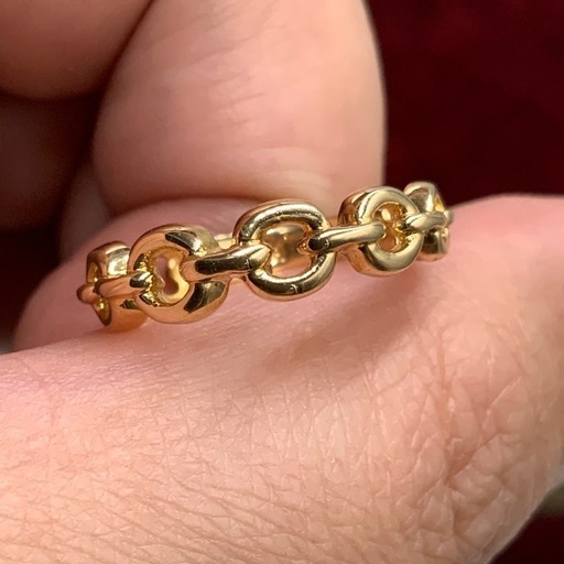 K18 デザインリング　3.3g 約11号