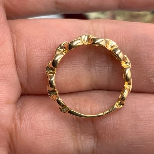 K18 デザインリング　3.3g 約11号