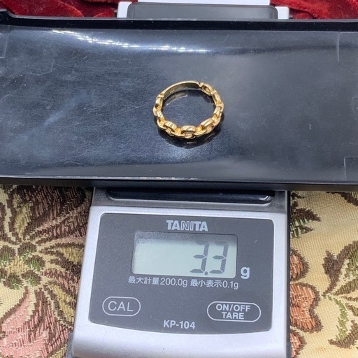K18 デザインリング　3.3g 約11号