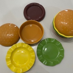 ハンバーガー形お皿2点セットの画像