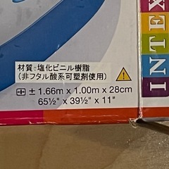 幼児用浮き輪(50cm)とプールの画像