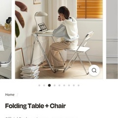 Bauhaus Japan Folding chair+tableの画像
